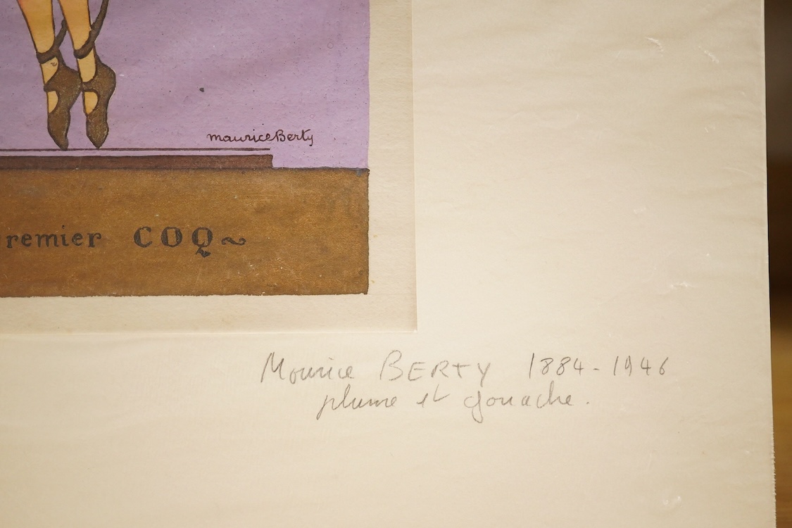 Jean Marie Pierre Henri de Lambertye (aka Maurice Berty) (1884-1946), Two costume designs, each signed lower right, pair of gouaches, mounted, unframed, 28 x 17cm